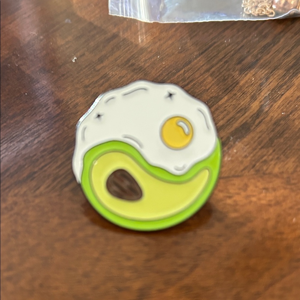 Egg and Avocado Enamel Pin